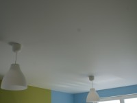 Натяжной потолок матовый белый в спальне, фото 67