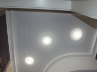 Натяжной потолок матовый белый в ванной, фото 79