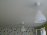 Натяжной потолок матовый белый в спальне, фото 68